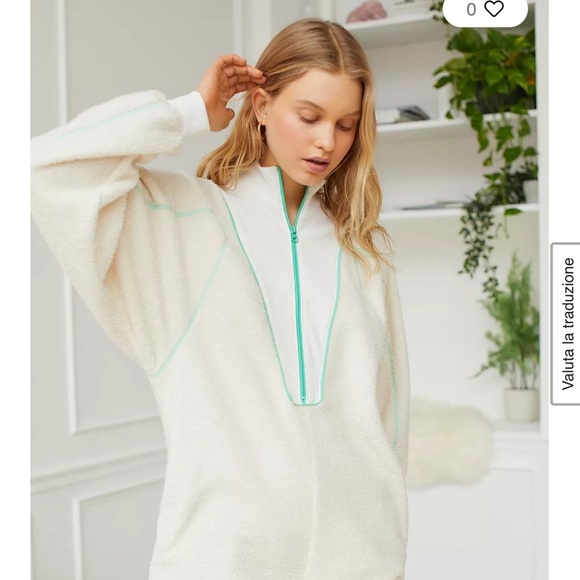FP Movement by Free People Pants - FP Movement by Free People Cream Sherpa Romper with Mint Trim
Bundle 3/$65